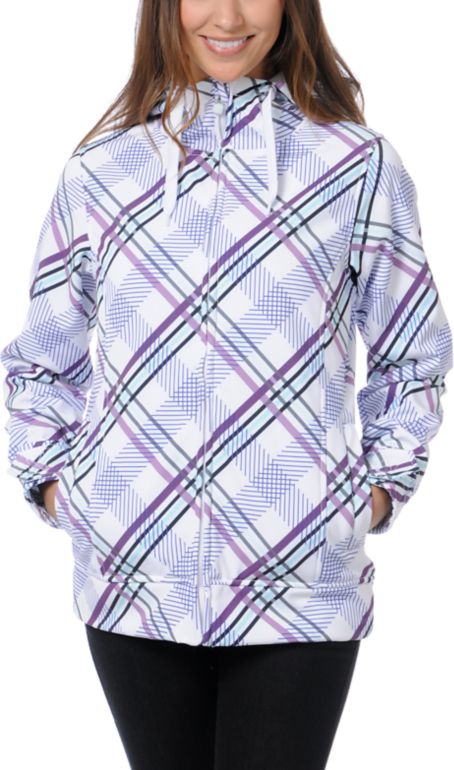 Empyre Girls 2013 Fleeting Purple Plaid 10K Softshell Jacket