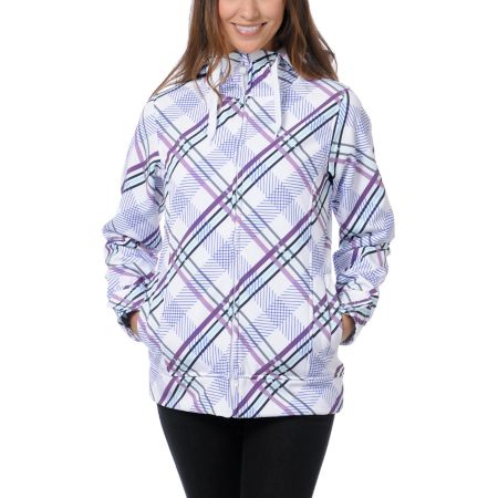 Empyre Girls 2013 Fleeting Purple Plaid 10K Softshell Jacket 