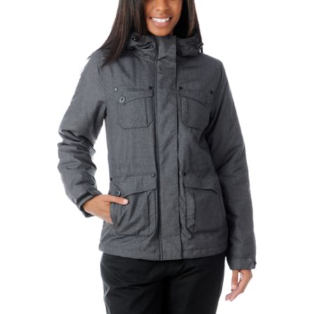 Empyre Girls Lakota Charcoal Snow Jacket 
