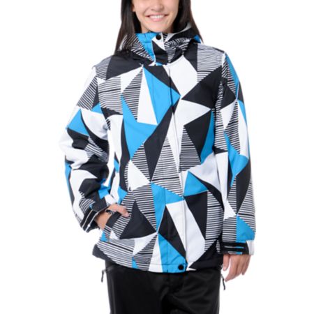 Empyre Girls Palisade 10K Black & Blue Geo Snow Jacket 2013