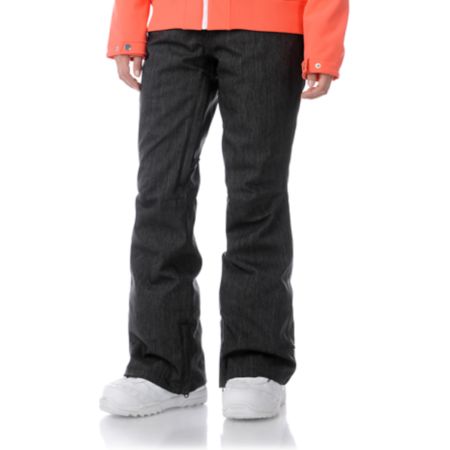 Empyre Girls Glacier 10K Black Denim Snowboard Pants 2013