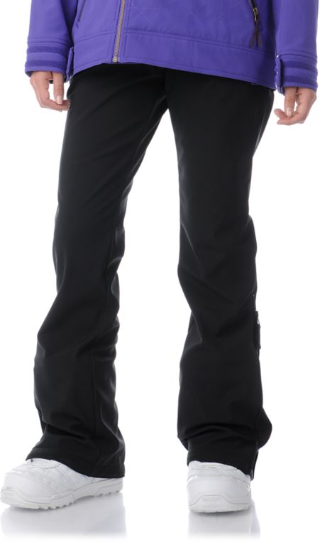 Empyre Girls Blue Bird Skinny Black Snowboard Pants