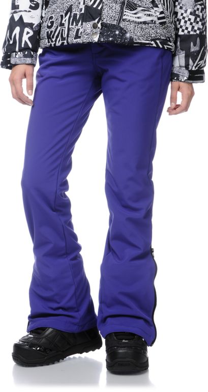 Empyre Girls Blue Bird Purple 10K Skinny Snowboard Pants