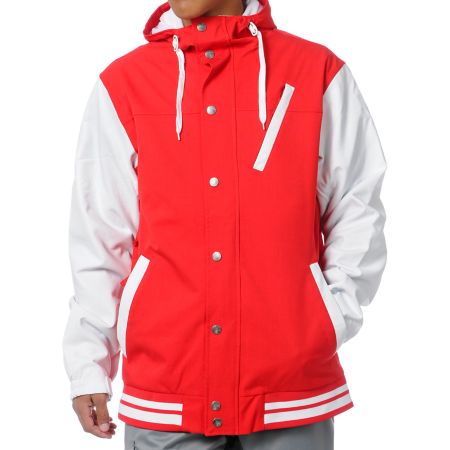 Aperture Humbolt 10K Red & White 2013 Varsity Snowboard Jacket