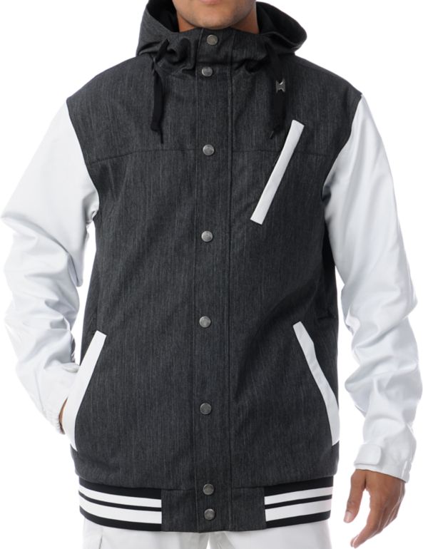 Aperture Humbolt 10K Denim & White 2013 Varsity Snowboard Jacket
