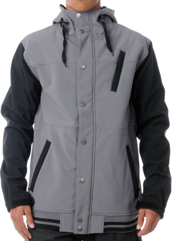 Aperture Dweller 10K Grey & Black Varsity Snowboard Jacket