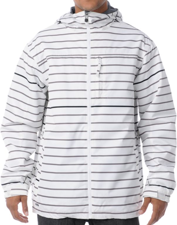 Empyre Ranger White Stripe 10K Snowboard Jacket 2013