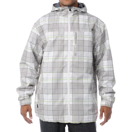 Empyre Ranger White Plaid 10K Snowboard Jacket 2013
