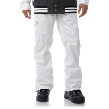 Aperture Union White 10K 2013 Guys Snowboard Pants