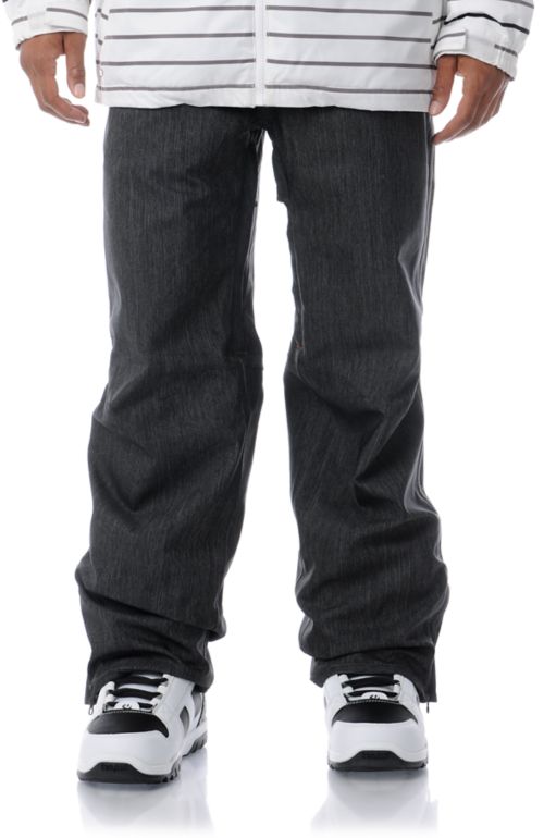 Empyre Guys Skeletor Black Denim 10K 2013 Guys Snowboard Pants