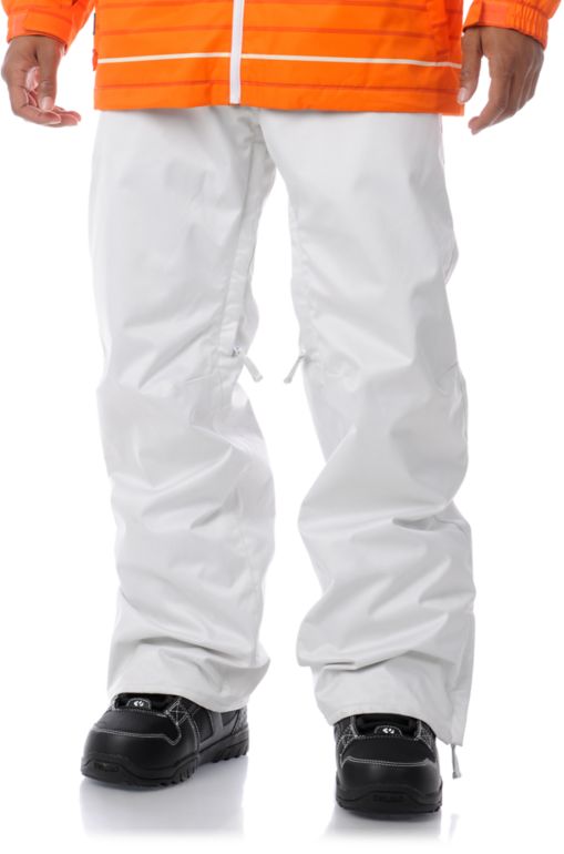 Empyre Guys Skeletor White Denim 10K 2013 Guys Snowboard Pants