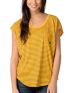 Volcom Girls Hug Me Yellow Stripe Sleeveless Circle Shirt