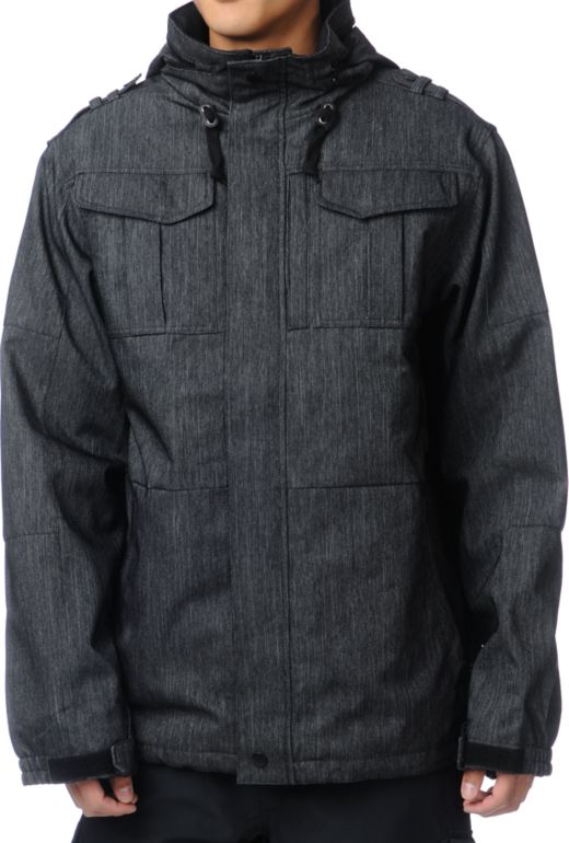 Empyre Recon M-65 Black Denim 10K Snowboard Jacket 2013