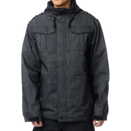 Empyre Recon M-65 Black Denim 10K Snowboard Jacket 2013
