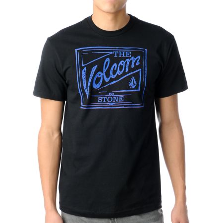 Volcom Rooc Guys Black Tee Shirt