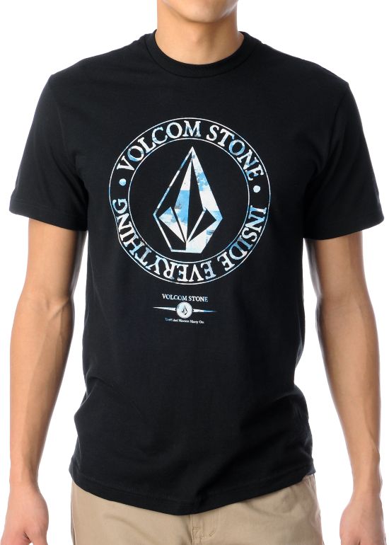 Volcom Lotus Mission Black Tee Shirt