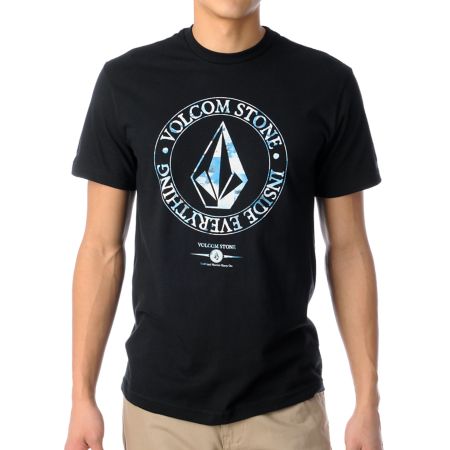 Volcom Lotus Mission Black Tee Shirt 