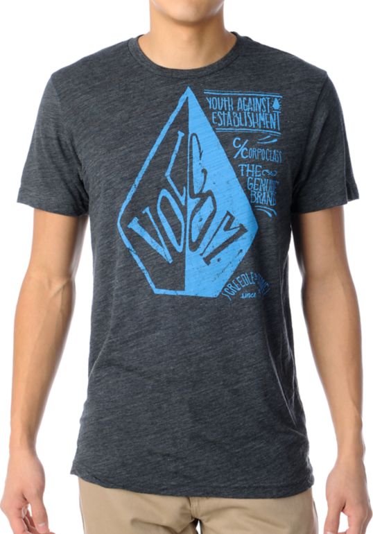 Volcom Spied Charcoal Tee Shirt