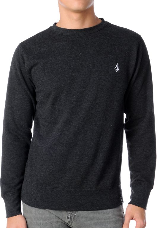 Volcom Getta Heather Charcoal Crewneck Sweatshirt
