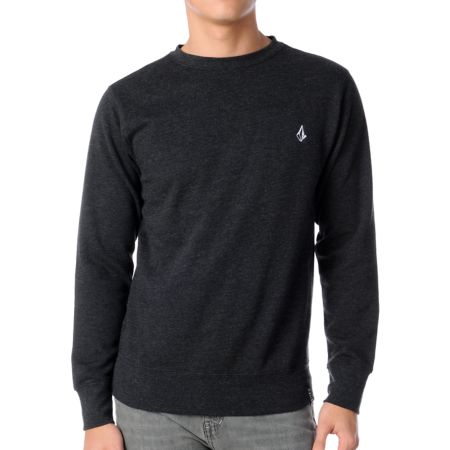 Volcom Getta Heather Charcoal Crew Neck Sweatshirt 