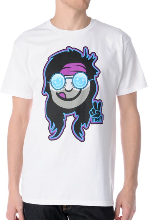 Neff Yeah Dude White Tee Shirt