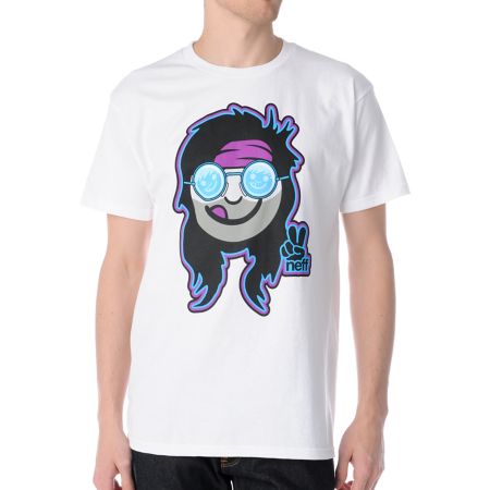 Neff Yeah Dude White Tee Shirt 