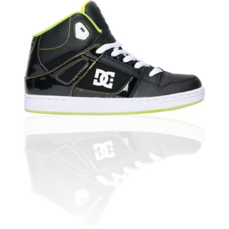 DC Boys Rebound Hi Black & Yellow Skate Shoe