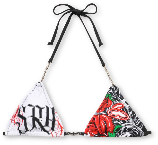 SRH Crown Royal White & Black Triangle Bikini Top