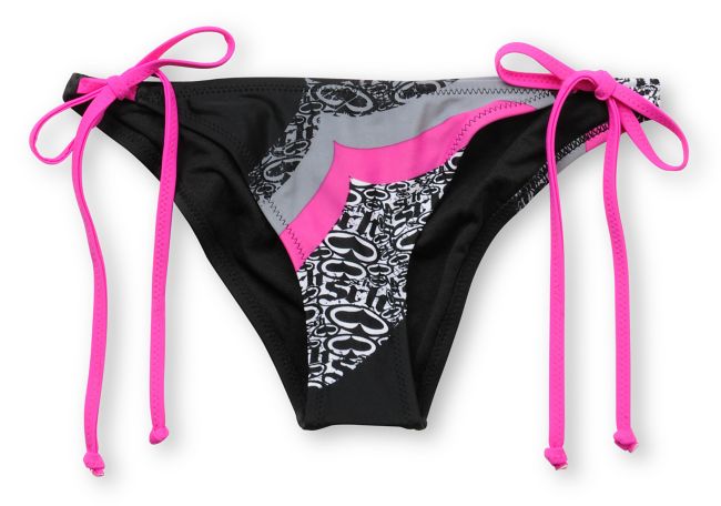 SRH Heatwave Black & Pink Tie Side Bikini Bottom