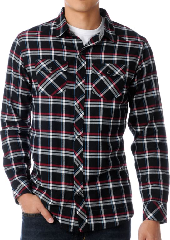 Empyre Hatchet Black Plaid Woven Shirt