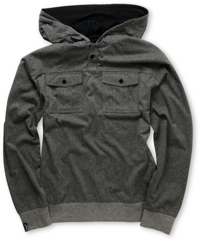 Empyre Boys Props Grey Henley Hoodie