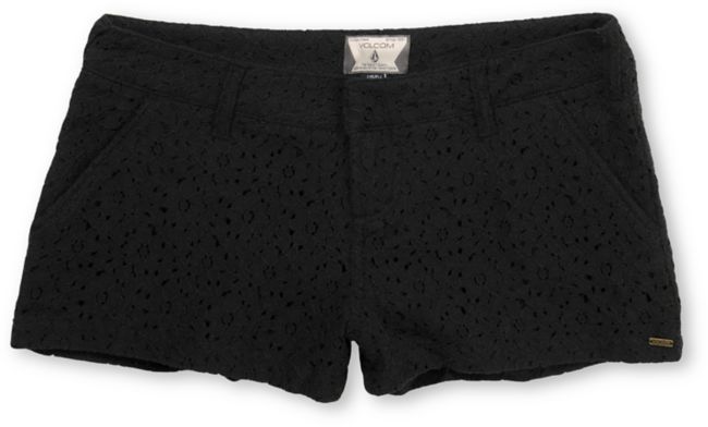 Volcom Girls Frochickie Laced Black 2.5" Shorts