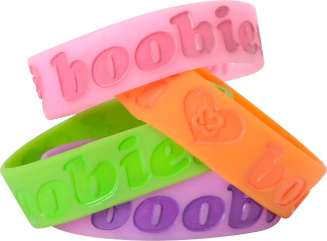 Keep A Breast Glow In The Dark I Love Boobies Bracelet