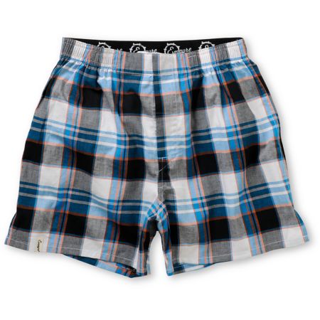 Empyre Drop It Blue, Orange & White Plaid Boxers