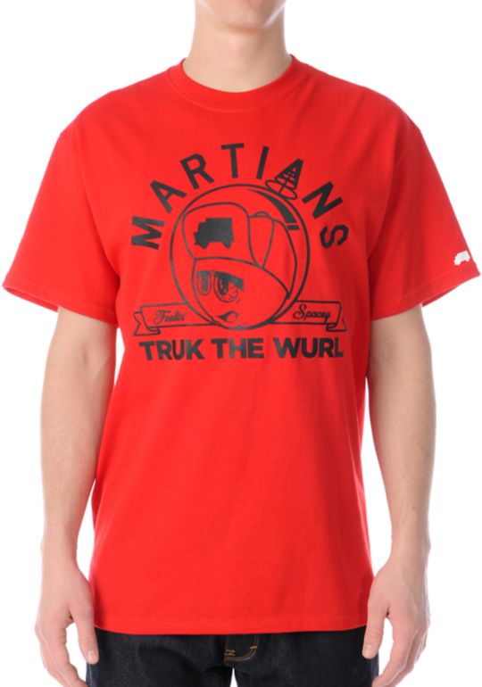 Trukfit Feelin Spacey Martians Red Tee Shirt