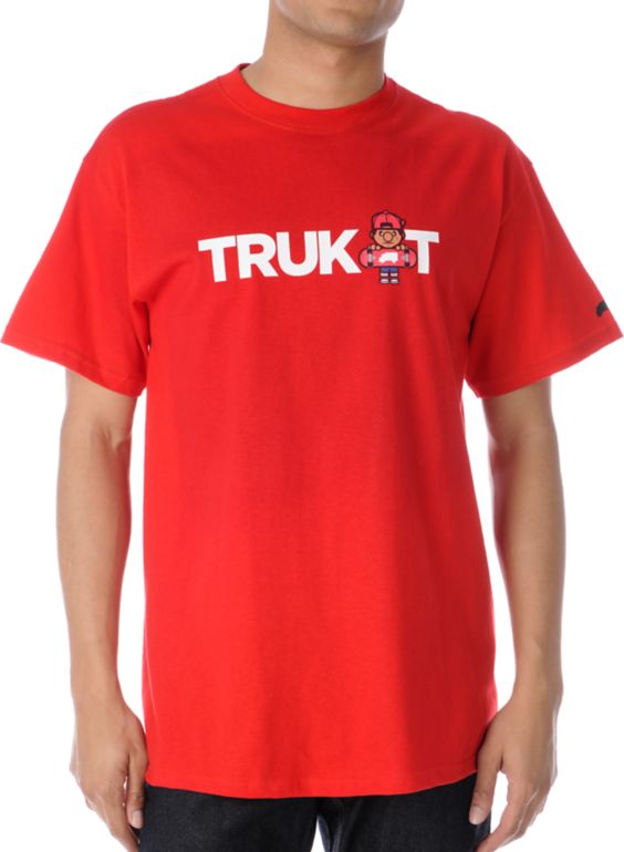 Trukfit Truk It Logo Red Tee Shirt