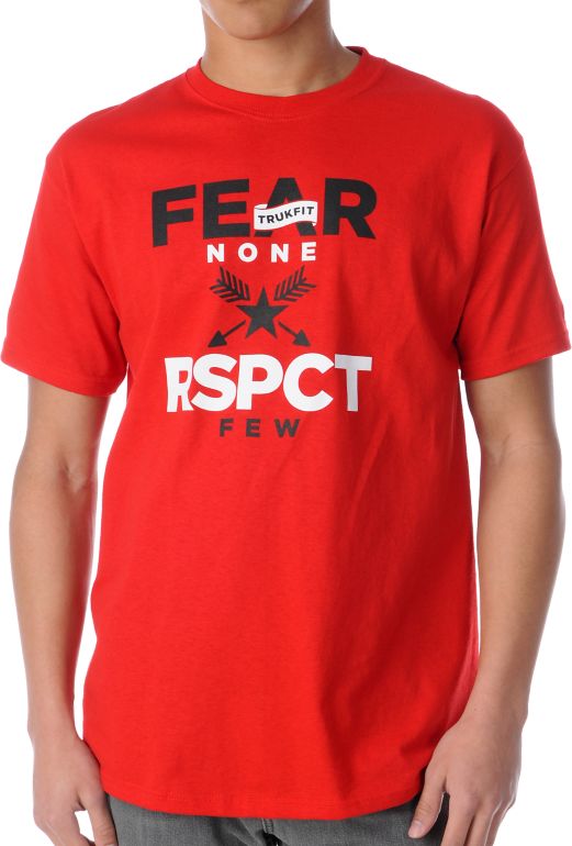 Trukfit Fear None Red Tee Shirt