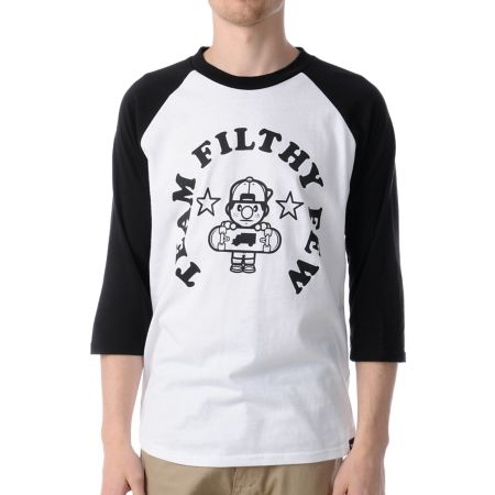 Trukfit Filthy Few Black Baseball Tee Shirt