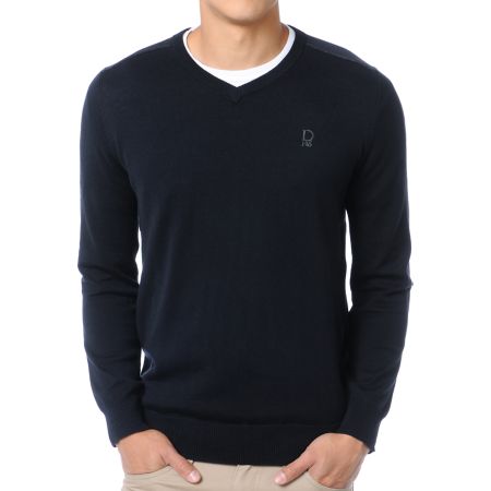 Dravus Detroit Black V-Neck Sweater