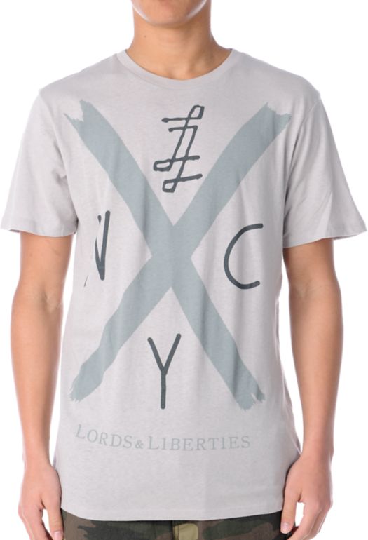 Lords & Liberties Hardcore Light Grey Tee Shirt