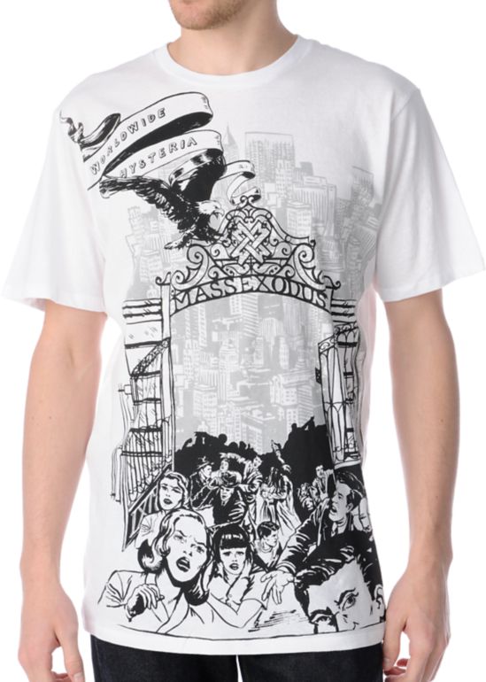 Mass Exodus Breaking Free White Tee Shirt