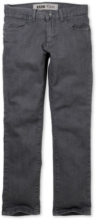 KR3W Boys K-Slim Grey Slim Fit Jeans