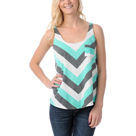 Empyre Girls Loni Chevron Stripe Crop Tank Top