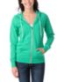 Zine Girls Deep Mint Green Zip Up Hoodie