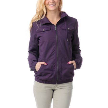 Empyre Girls Frisco Blackberry Purple Windbreaker Jacket 