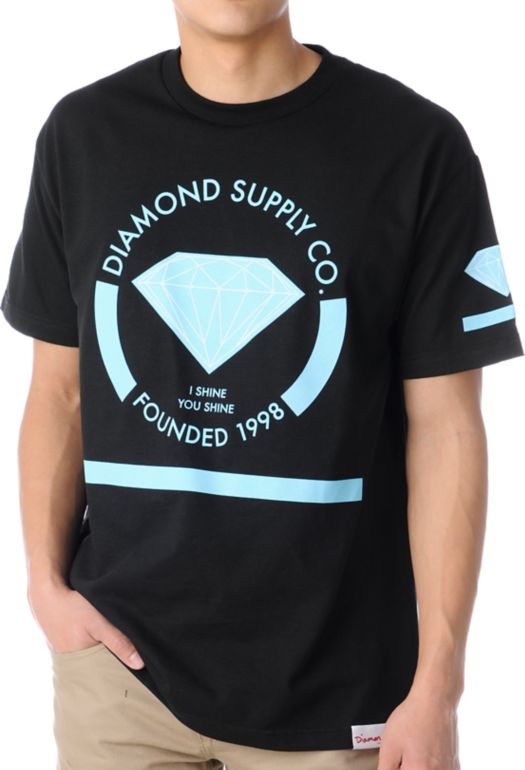 Diamond Supply I Shine You Shine Black Tee Shirt