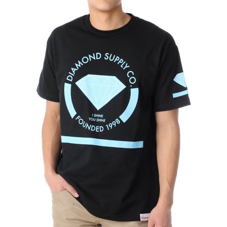 Diamond Supply I Shine You Shine Black Tee Shirt