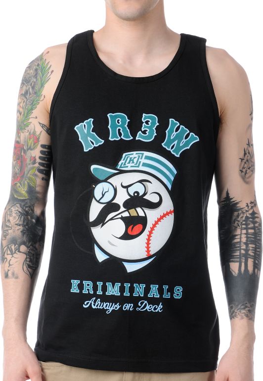 KR3W Kriminals Black Tank Top