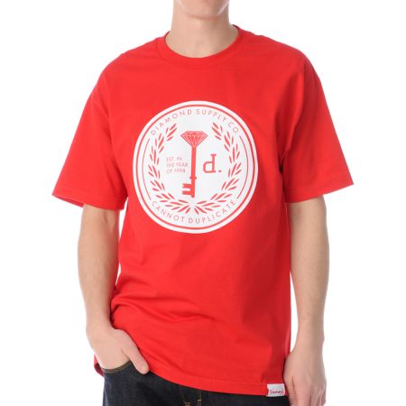Diamond Supply Cannot Duplicate 3 Red Tee Shirt 