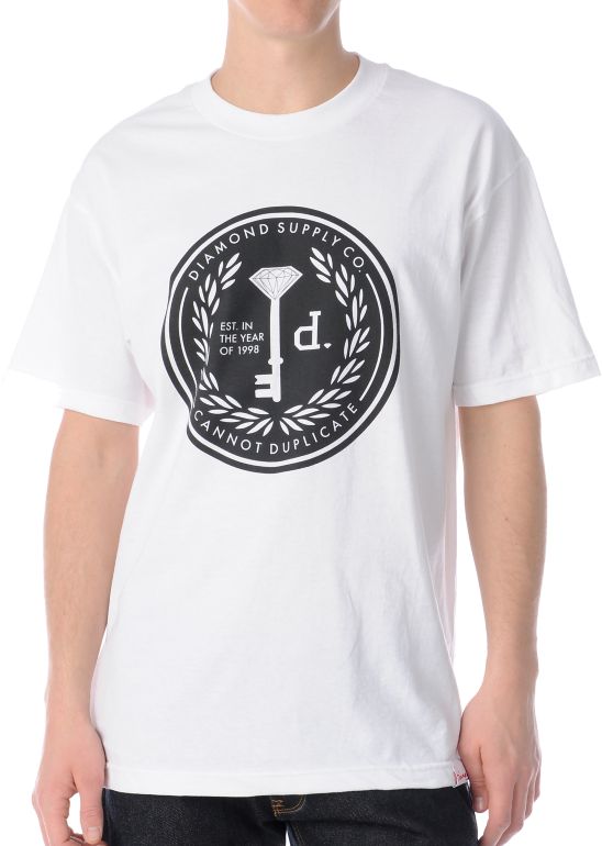 Diamond Supply Cannot Duplicate 3 White Tee Shirt